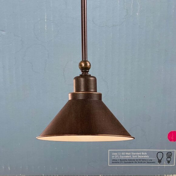 New Hampton Bay Mini-Pendant Antique Bronze Finish - Picture 3 of 4